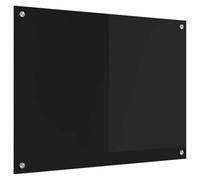 vidaXL Kitchen Backsplash Black 80 x 60 cm Tempered Glass, Modern, Durable Kitchen Surface Design: Heat-Resistant Glass Backsplash for Stylish Upgrades and Contemporary Decor