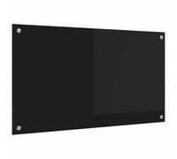 vidaXL Kitchen Backsplash - Tempered Glass Black 90 x 50 cm - Heat-Resistant, Modern, Durable