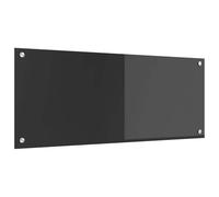 vidaXL Kitchen Backsplash - Dark Grey Tempered Glass - 100 x 40 cm - Heat Resistant - Easy Install