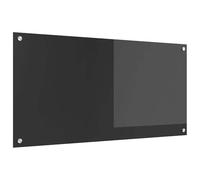 vidaXL Kitchen Backsplash Dark Grey 100 x 50 cm Tempered Glass, Modern, Durable Glass Backsplash for Kitchen, Heat-Resistant Wall Cover, Stylish Design, Easy Installation Feature
