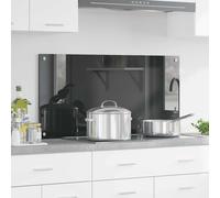 vidaXL Kitchen Backsplash Dark grey 100 x 50 x 0.6 cm Tempered Glass