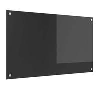 vidaXL Kitchen Backsplash Dark Grey 100 x 60 cm Tempered Glass, Modern Kitchen Backsplash, Durable Heat-Resistant Glass Shield, Sleek Cooking Space Upgrade, Minimalist Protective Panel