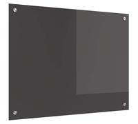 vidaXL Kitchen Backsplash Dark Grey 80 x 60 cm Tempered Glass, Modern Kitchen Backsplash, Durable Heat-Resistant Glass Shield, Sl ooking Space Upgrade, Minimalist Protective Panel