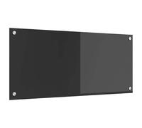 vidaXL Kitchen Backsplash Dark Grey 90 x 40 x 0.6 cm Tempered Glass, Modern Kitchen Backsplash, Durable Tempered Glass, Rectangular Splash Guard, Functional Wall Protector for Home Cooking