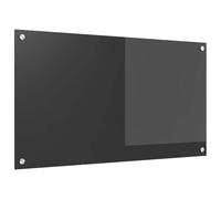 vidaXL Kitchen Backsplash Dark Grey 90 x 50 cm Tempered Glass, Modern, Durable Glass Backsplash for Kitchen, Heat-Resistant Wall Cover, Stylish Design, Easy Installation Feature