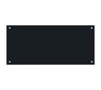 vidaXL Kitchen Backsplash Kitchen Wall Panel Black 90 x 40 cm Tempered Glass