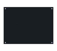 vidaXL Kitchen Backsplash Black 80x60cm Tempered Glass Kitchen Wall Panel