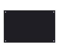 vidaXL Kitchen Backsplash Heat-Resistant Scratch-Resistant Kitchen Decor Wall Panel System Tile Splash Guard Black 80x50cm Tempered Glass