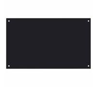 vidaXL Kitchen Backsplash Heat-resistant Scratch-resistant Kitchen Decor Wall Panel System Tile Splash Guard Black 100x60cm Tempered Glass
