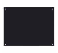 vidaXL Kitchen Backsplash Heat-resistant Scratch-resistant Kitchen Decor Wall Panel System Tile Splash Guard Black 80x60cm Tempered Glass
