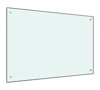 vidaXL Kitchen Backsplash White 90 x 60 cm Tempered Glass