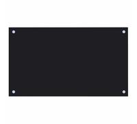 vidaXL Kitchen Backsplash Heat-resistant Scratch-resistant Kitchen Decor Wall Panel System Tile Splash Guard Black 70x40cm Tempered Glass