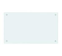 vidaXL Kitchen Backsplash White 70 x 40 cm Tempered Glass