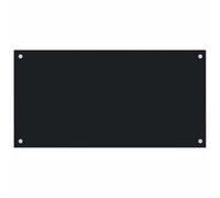 vidaXL Kitchen Backsplash Heat-resistant Scratch-resistant Kitchen Decor Wall Panel System Tile Splash Guard Black 80x40cm Tempered Glass