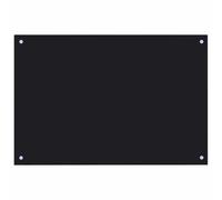 vidaXL Kitchen Backsplash Black 90 x 50 cm Tempered Glass