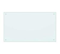 vidaXL Kitchen Backsplash White 100 x 60 cm Tempered Glass