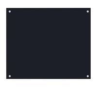 vidaXL Kitchen Backsplash Tempered Glass Black 70 x 60 cm