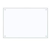 vidaXL Kitchen Backsplash Tempered Glass Panel Heat-resistant Scratch-resistant Transparent 90x60 cm