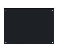 vidaXL Kitchen Backsplash Heat-resistant Scratch-resistant Kitchen Decor Wall Panel System Tile Splash Guard Black 70x50cm Tempered Glass