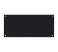 vidaXL Kitchen Backsplash Heat-resistant Scratch-resistant Kitchen Decor Wall Panel System Tile Splash Guard Black 90x40cm Tempered Glass