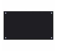 vidaXL Kitchen Backsplash Heat-resistant Scratch-resistant Kitchen Decor Wall Panel System Tile Splash Guard Black 70x40cm Tempered Glass