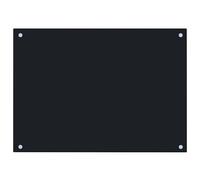 vidaXL Kitchen Backsplash Heat-resistant Scratch-resistant Kitchen Decor Wall Panel System Tile Splash Guard Black 70x50cm Tempered Glass