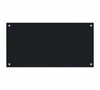 vidaXL Kitchen Backsplash Tempered Glass Heat and Scratch Resistant Black 80 x 40 cm