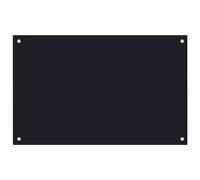 vidaXL Kitchen Backsplash Kitchen Wall Panel Black 80 x 50 cm Tempered Glass