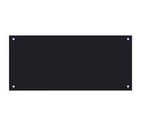 vidaXL Kitchen Backsplash Kitchen Wall Panel Black 90 x 40 cm Tempered Glass