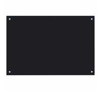 vidaXL Kitchen Backsplash Heat-Resistant Scratch-Resistant Kitchen Decor Wall Panel System Tile Splash Guard Black 90x50cm Tempered Glass