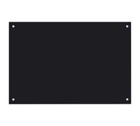 vidaXL Kitchen Backsplash Heat-Resistant Scratch-Resistant Kitchen Decor Wall Panel System Tile Splash Guard Black 90x60cm Tempered Glass