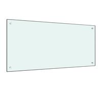 vidaXL Kitchen Backsplash White 100 x 50 cm Tempered Glass