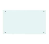 vidaXL Kitchen Backsplash Kitchen Wall Panel White 70 x 40 cm Tempered Glass