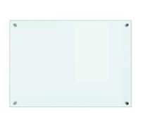 vidaXL Kitchen Backsplash Kitchen Wall Panel White 70 x 50 cm Tempered Glass