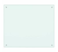 vidaXL Kitchen Backsplash Kitchen Wall Panel White 70 x 60 cm Tempered Glass