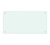 vidaXL Kitchen Backsplash White 80 x 40 cm Tempered Glass