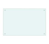 vidaXL Kitchen Backsplash White 80 x 50 cm Tempered Glass