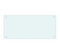 vidaXL Kitchen Backsplash White 90x40 cm Tempered Glass