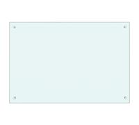 vidaXL Kitchen Backsplash White 90 x 60 cm Tempered Glass