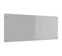 vidaXL Kitchen Backsplash Light Grey 100 x 40 cm Tempered Glass