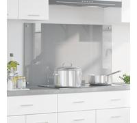 vidaXL Kitchen Backsplash Light Grey 100 x 60 cm Tempered Glass