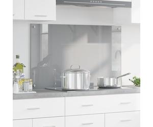 vidaXL Kitchen Backsplash Light Grey 100 x 60 cm Tempered Glass | Tough tempered glass that's built to last, Made to take the heat in your kitchen, Straightforward design with minimal fuss