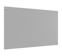 vidaXL Kitchen Backsplash Light Grey 100 x 60 x 0.6 cm Tempered Glass, Modern Kitchen Backsplash, Durable Tempered Glass, Rectangular Splash Guard, Functional Wall Protector for Home Cooking