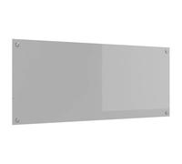 vidaXL Kitchen Backsplash Light Grey 120 x 50 cm Tempered Glass, Modern Kitchen Backsplash, Durable Heat-Resistant Glass Shield, Sl ooking Space Upgrade, Minimalist Protective Panel