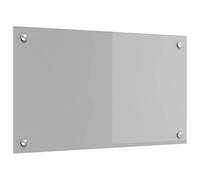 vidaXL Kitchen Backsplash Light Grey 70 x 40 cm Tempered Glass, Modern, Durable Glass Backsplash for Kitchen, Heat-Resistant Wall Cover, Stylish Design, Easy Installation Feature