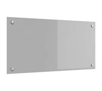 vidaXL Kitchen Backsplash Light Grey 80 x 40 cm Tempered Glass