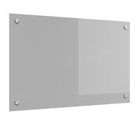 vidaXL Kitchen Backsplash Light Grey 80 x 50 x 0.6 cm Tempered Glass, Modern Kitchen Backsplash, Durable Tempered Glass, Rectangular Splash Guard, Functional Wall Protector for Home Cooking