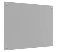 vidaXL Kitchen Backsplash - Light Grey Tempered Glass, Heat Resistant, 80 x 60 cm