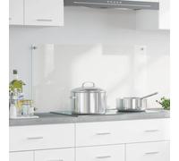 vidaXL Kitchen Backsplash Transparent 100 x 50 cm Tempered Glass