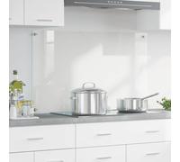 vidaXL Kitchen Backsplash Transparent Tempered Glass 100 x 60 x 0.8 cm Heat-Resistant